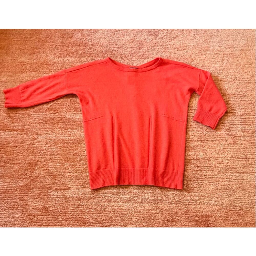 Ann Taylor Petite Merino Wool Cashmere Blend Sweater Coral SP